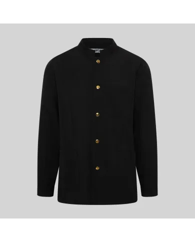 CHAQUETA HOMBRE MAO NEGRA BOTON DORADO GARYS