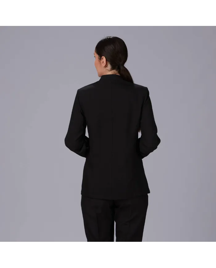 CHAQUETA MUJER MAO NEGRA BOTON DORADO GARYS