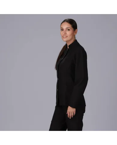 CHAQUETA MUJER MAO NEGRA BOTON DORADO GARYS