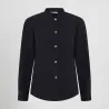CHAQUETA MUJER MAO NEGRA BOTON DORADO GARYS