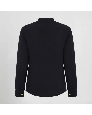 CHAQUETA MUJER MAO NEGRA BOTON DORADO GARYS