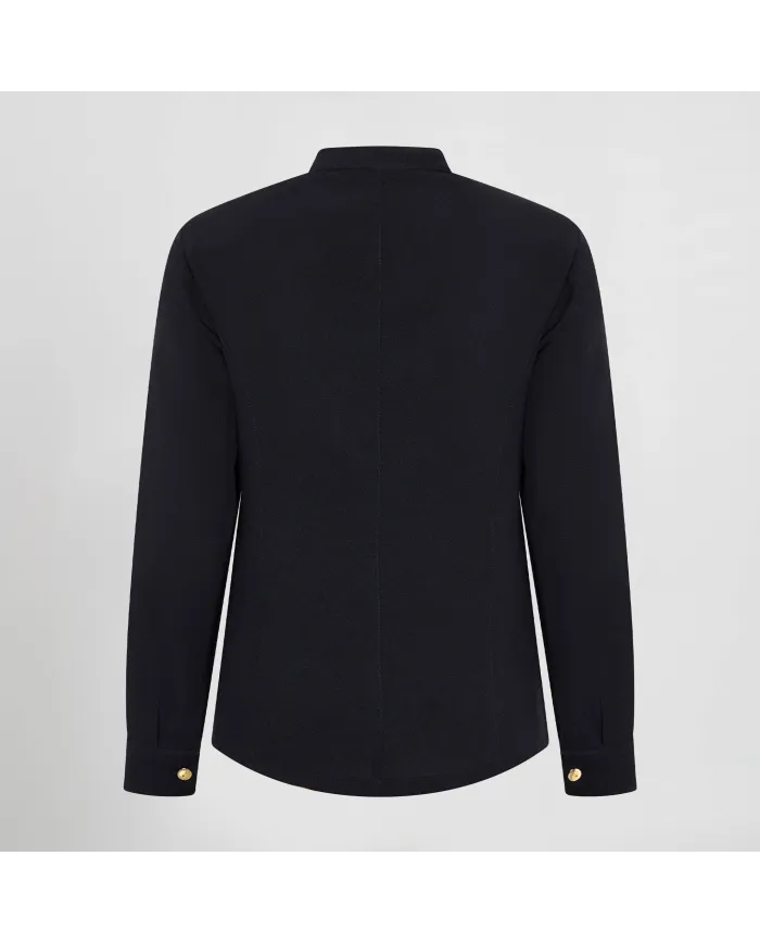 CHAQUETA MUJER MAO NEGRA BOTON DORADO GARYS