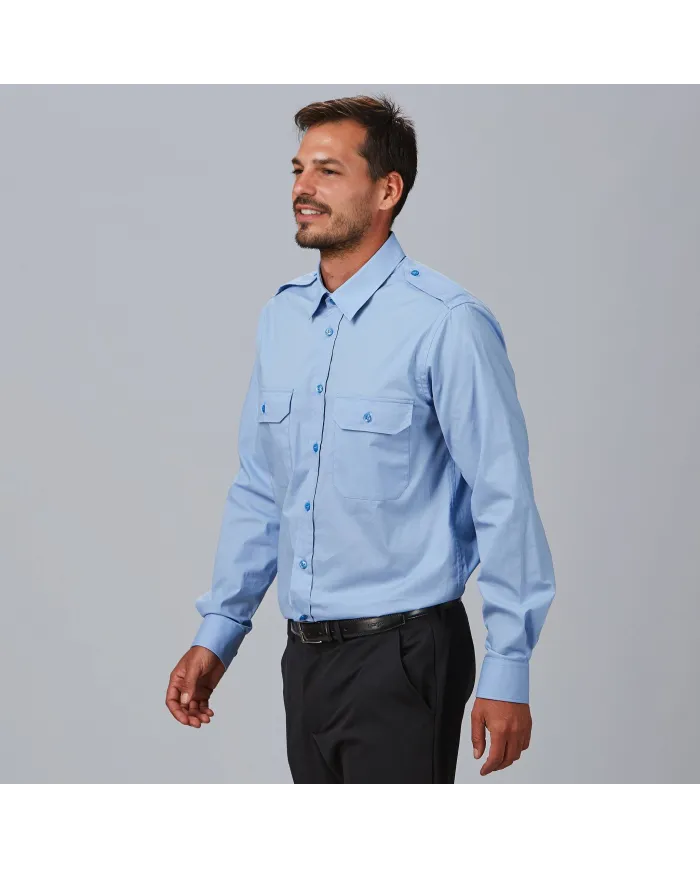 CAMISA UNISEX CHARRETERAS M/L ELASTAN "RED LINE" GARYS