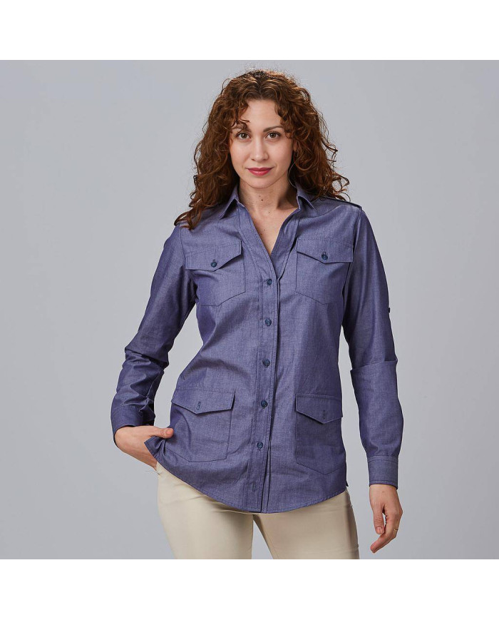 CAMISA MUJER MANGA ROLL UP DANIELA GARYS