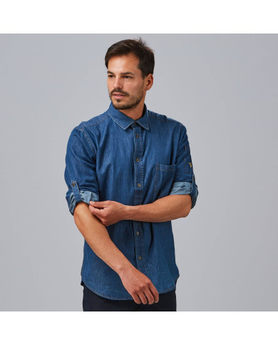CAMISA HOMBRE TEJANO FINO LAVADO SLIM FIT MATTIA GARYS