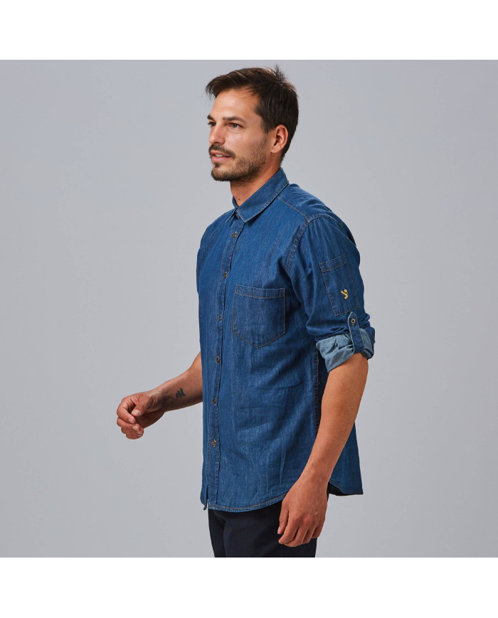 CAMISA HOMBRE TEJANO FINO LAVADO SLIM FIT MATTIA GARYS
