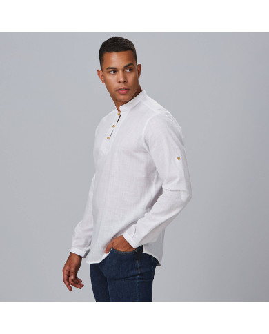 CAMISA HOMBRE DANTE SLIM FIT FALSO LINO GARYS