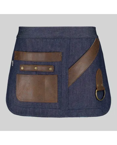 DELANTAL CORTO VAQUERO Y PIEL 30X42 CM GARYS