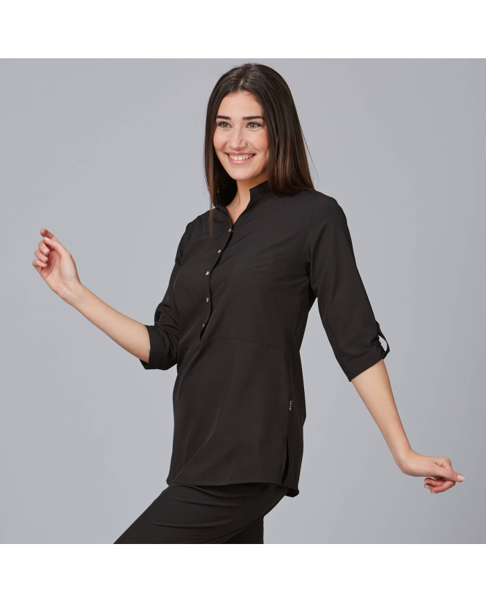 BLUSA MUJER CUELLO MAO VINCA GARYS