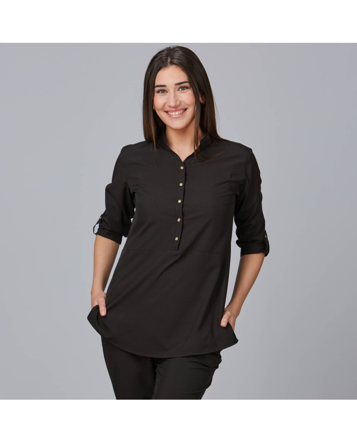 BLUSA MUJER CUELLO MAO VINCA GARYS
