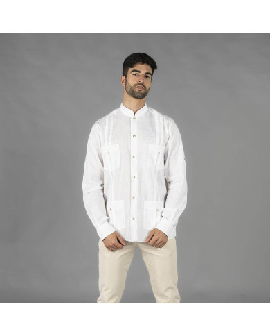 GUAYABERA HOMBRE CUELLO MAO BORNEO GARYS