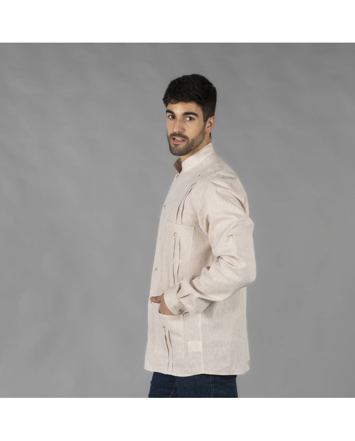 GUAYABERA HOMBRE CUELLO MAO BORNEO GARYS