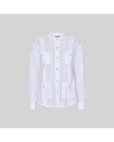 GUAYABERA MUJER CUELLO MAO ISABELA GARYS