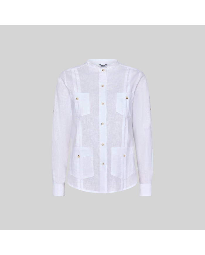 GUAYABERA MUJER CUELLO MAO ISABELA GARYS
