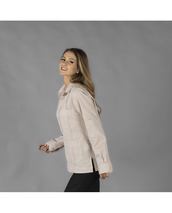 GUAYABERA MUJER CUELLO CAMISERO SUMATRA GARYS