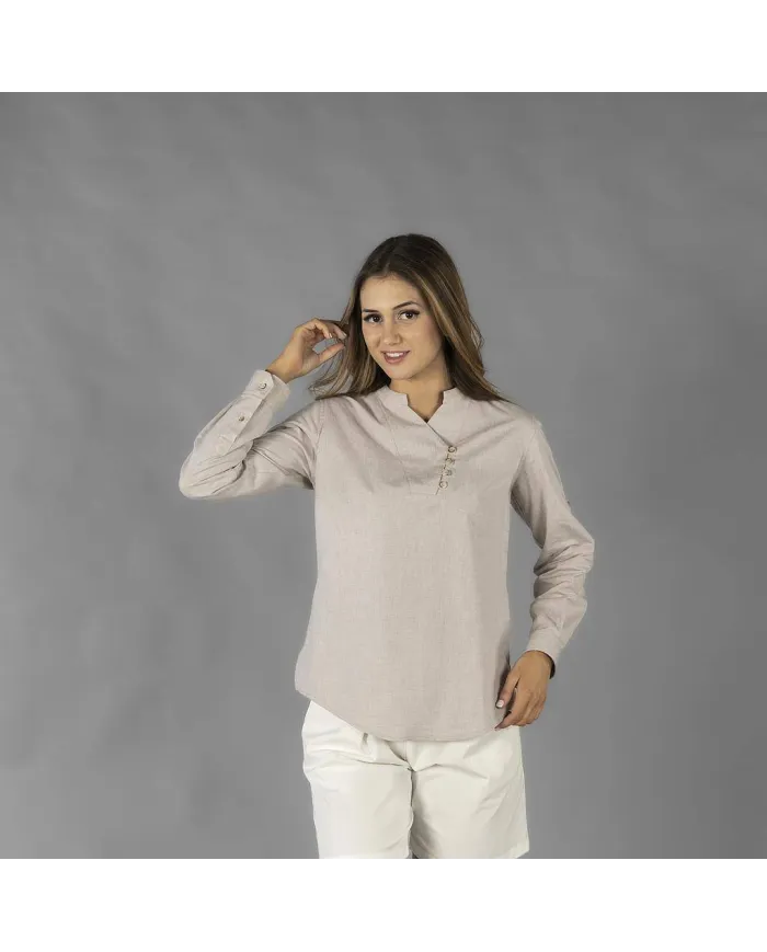 CAMISA MUJER CHAMBRAY CUELLO MAO LANAY GARYS