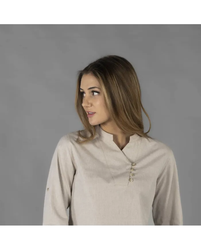 CAMISA MUJER CHAMBRAY CUELLO MAO LANAY GARYS