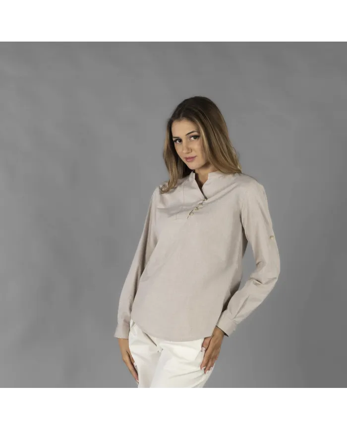 CAMISA MUJER CHAMBRAY CUELLO MAO LANAY GARYS