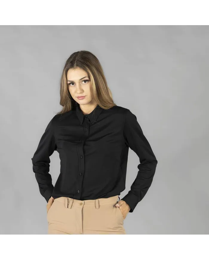 CAMISA MUJER INTERLOCK CUELLO CAMISERO CERDEÃA GARYS