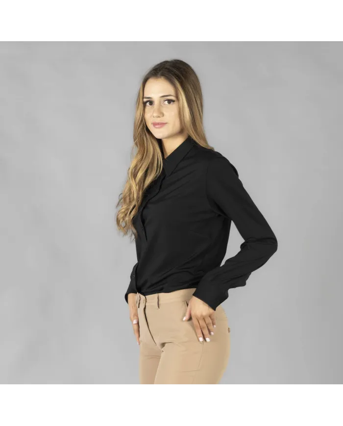 CAMISA MUJER INTERLOCK CUELLO CAMISERO CERDEÃA GARYS