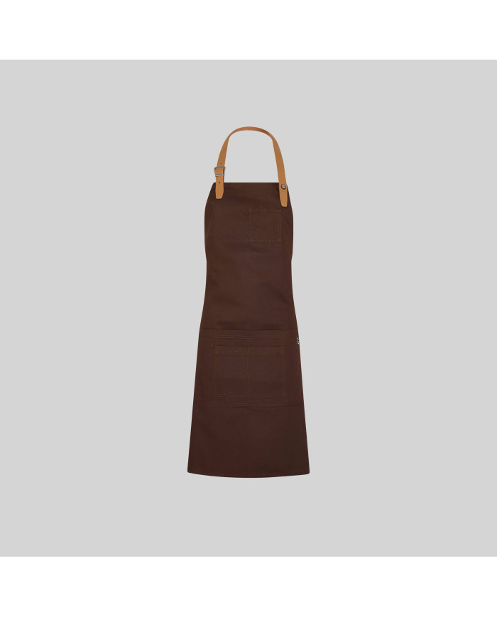 DELANTAL CON PETO CINTA DE CUERO 72X80 CM GARYS