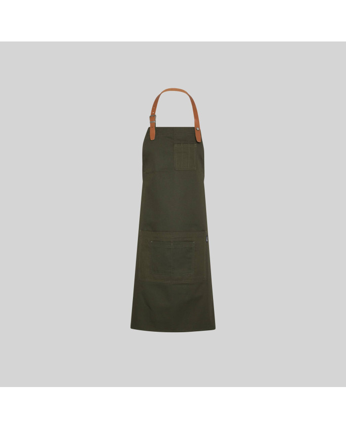 DELANTAL CON PETO CINTA DE CUERO 72X80 CM GARYS