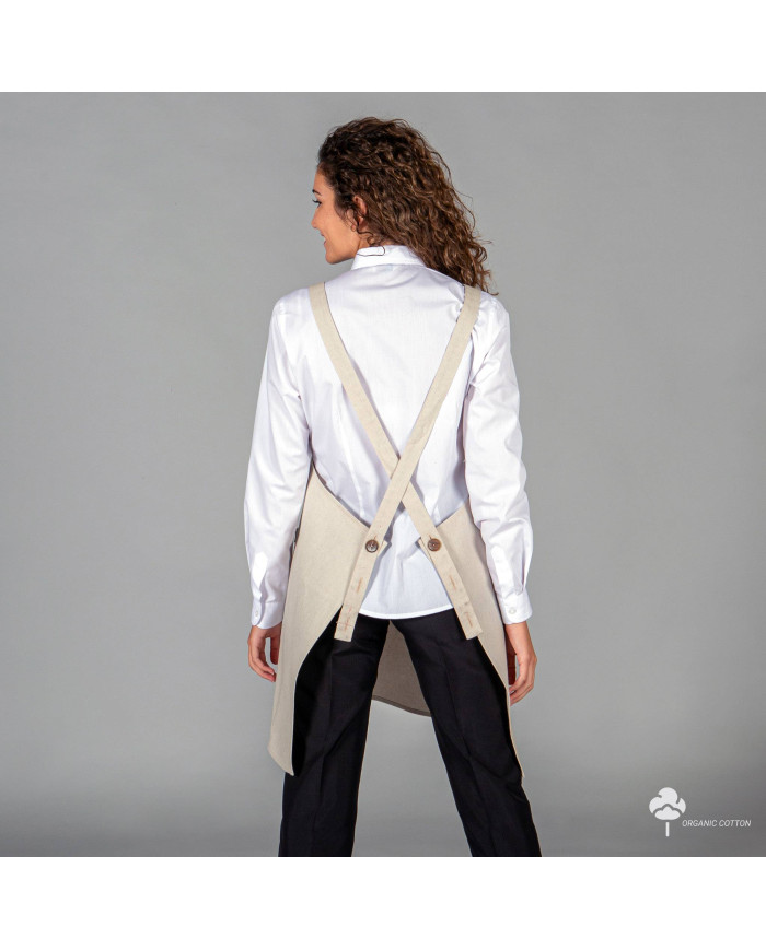 DELANTAL CON PETO TEJIDO ORGANICO 76X92 CM GARYS