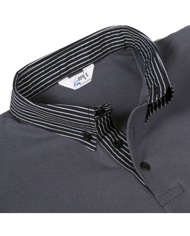 POLO GRIS MUJER M/C C/CAMISERO GARYS