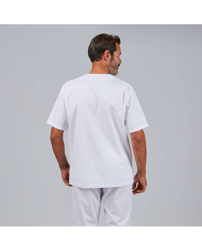 CONJUNTO UNISEX BLUSA CUELLO PICO /PANTALON GOMA ENTERA "RED LINE" GARYS