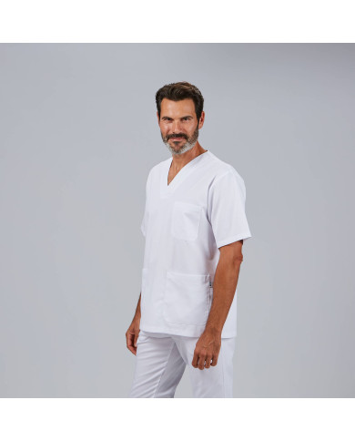 CONJUNTO UNISEX BLUSA CUELLO PICO /PANTALON GOMA ENTERA "RED LINE" GARYS