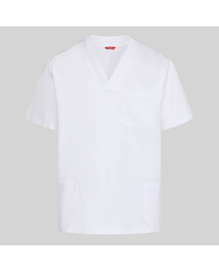 CONJUNTO UNISEX BLUSA CUELLO PICO /PANTALON GOMA ENTERA "RED LINE" GARYS
