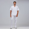 CONJUNTO UNISEX BLUSA CUELLO PICO /PANTALON GOMA ENTERA "RED LINE" GARYS