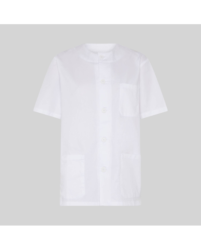 BLUSA SANITARIO UNISEX ABOTONADO BLANCA GARYS