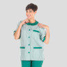 BLUSA SANITARIO UNISEX ABOTONADA VICHY COMBINADA GARYS