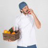 CHAQUETA COCINA UNISEX BOTON FORRADO M/C BLANCA GARYS