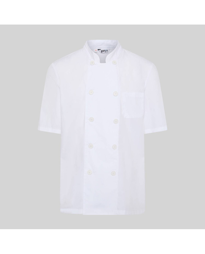 CHAQUETA UNISEX POPELIN FINO BLANCO M/C GARYS