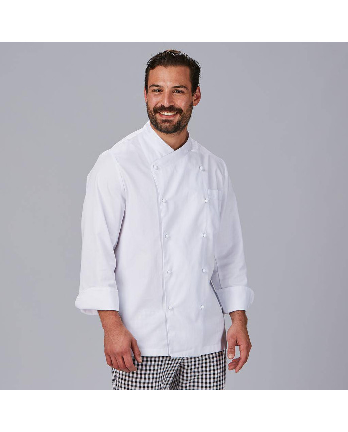 CHAQUETA COCINA UNISEX NAPOLES ANTIMANCHAS (TEFLON) M/L GARYS