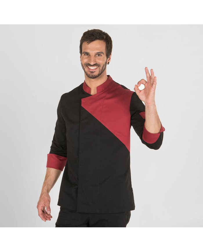 CHAQUETA COCINA UNISEX NEGRO M/L COMBI GARYS | Chaqueta de
