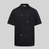 CHAQUETA COCINA UNISEX POPELIN FINO NEGRO M/C GARYS