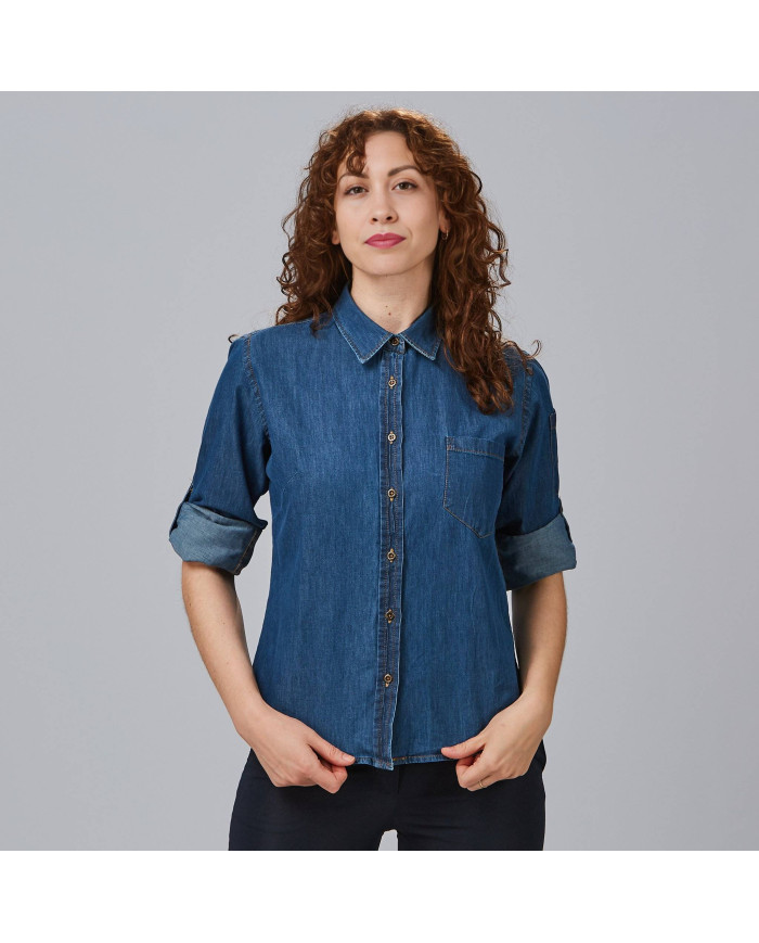 CAMISA MUJER TEJANO FINO LAVADO VALERIA GARYS