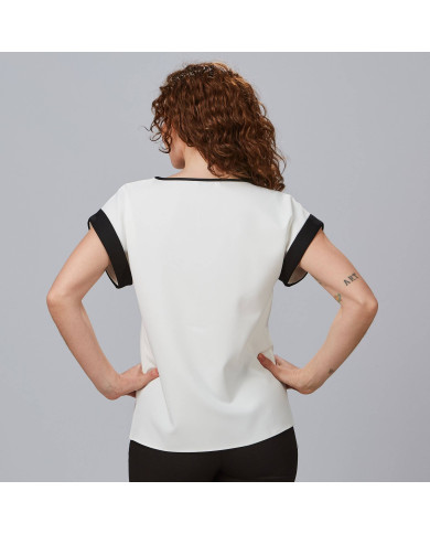 BLUSA MUJER MANGA CORTA VUELTA GARYS