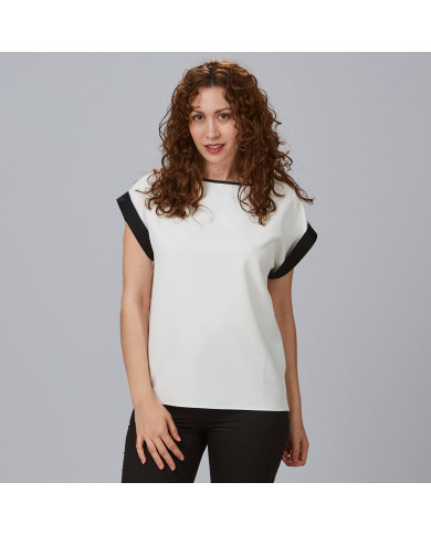 BLUSA MUJER MANGA CORTA VUELTA GARYS