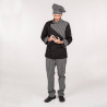PANTALON UNISEX GOMA+CORDON CUADRO LUTOS BLANCO Y NEGRO