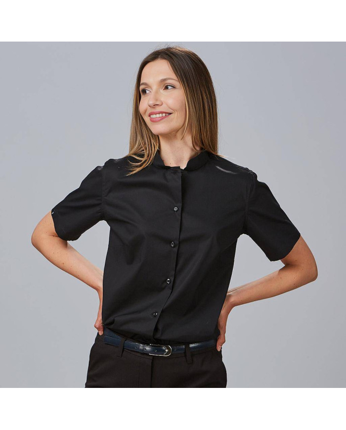 CAMISA MUJER M/C C/MAO POP. "RED LINE" GARYS