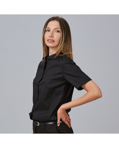 CAMISA MUJER M/C C/MAO POP. "RED LINE" GARYS