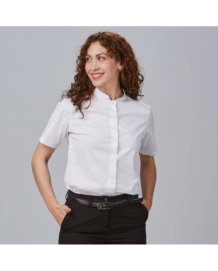 CAMISA MUJER M/C C/MAO POP. "RED LINE" GARYS