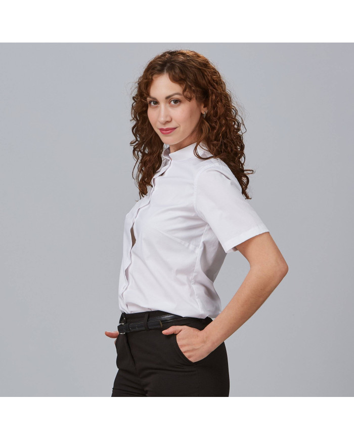 CAMISA MUJER M/C C/MAO POP. "RED LINE" GARYS