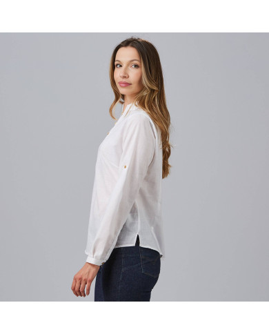 CAMISA MUJER FALSO LINO FLORA GARYS