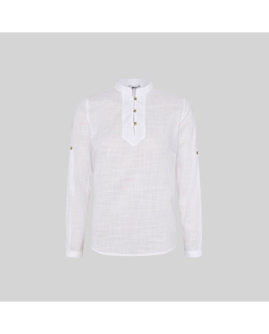 CAMISA MUJER FALSO LINO FLORA GARYS