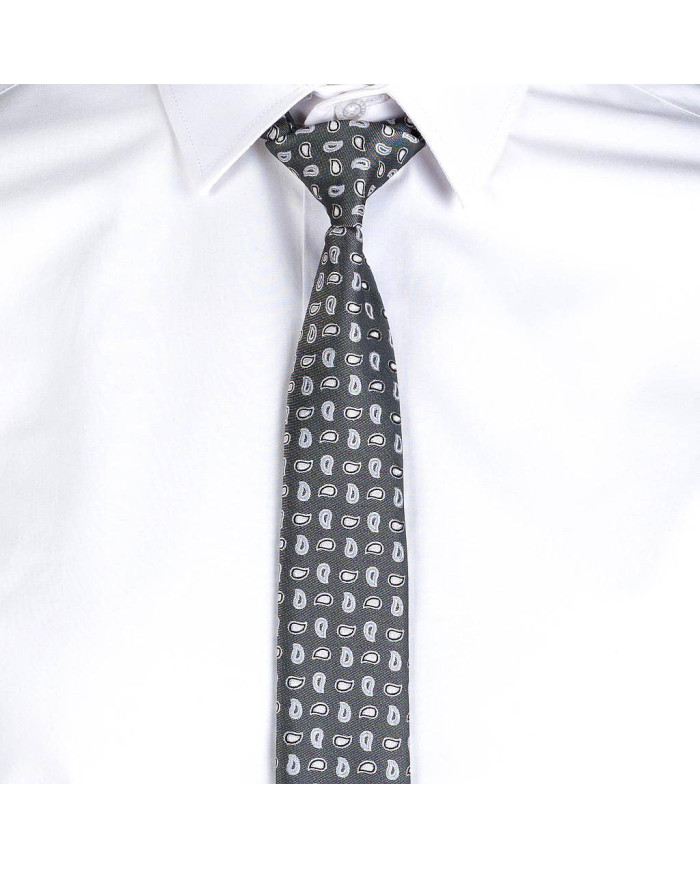 CORBATA CON NUDO DE PALA ESTRECHA JACQUARD GARYS